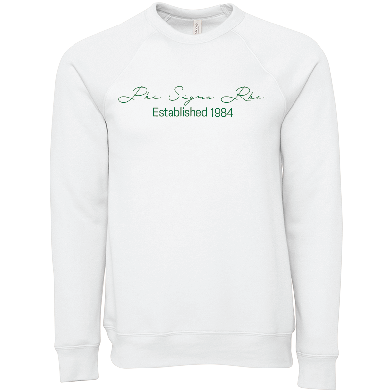 Phi Sigma Rho Embroidered Scripted Name Crewneck Sweatshirts