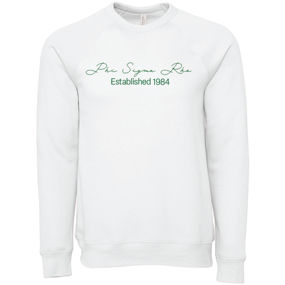 Phi Sigma Rho Embroidered Scripted Name Crewneck Sweatshirts