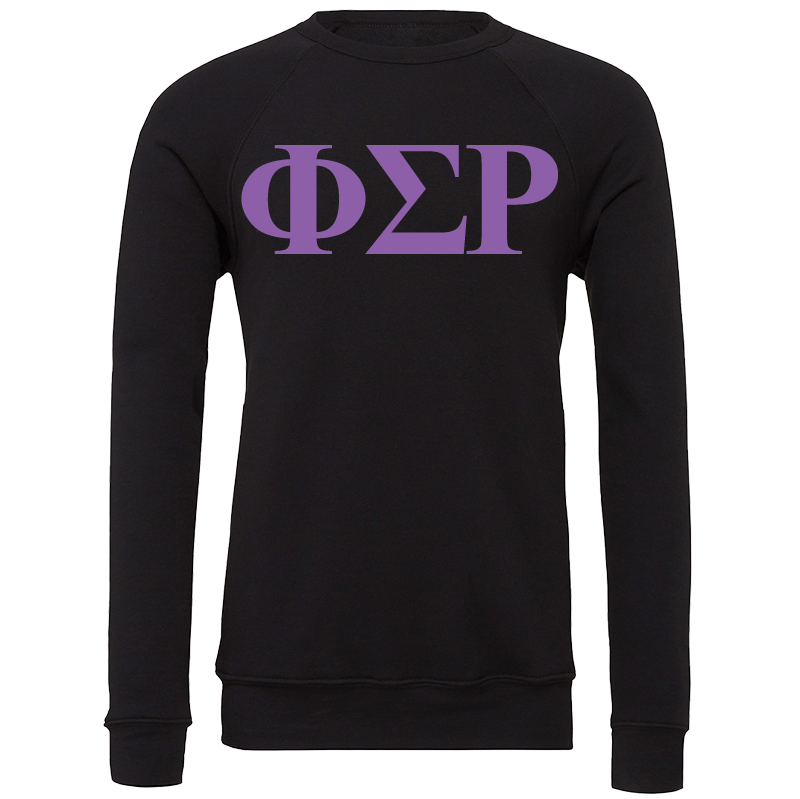 Phi Sigma Rho Embroidered Lettered Crewneck Sweatshirts