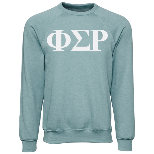 Phi Sigma Rho Embroidered Lettered Crewneck Sweatshirts