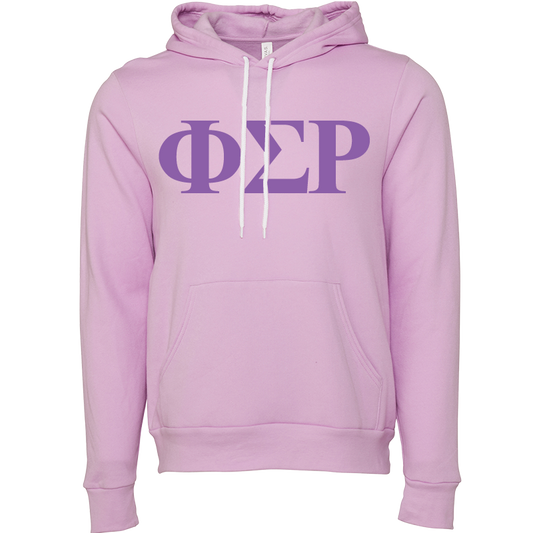 Phi Sigma Rho Embroidered Lettered Hooded Sweatshirts