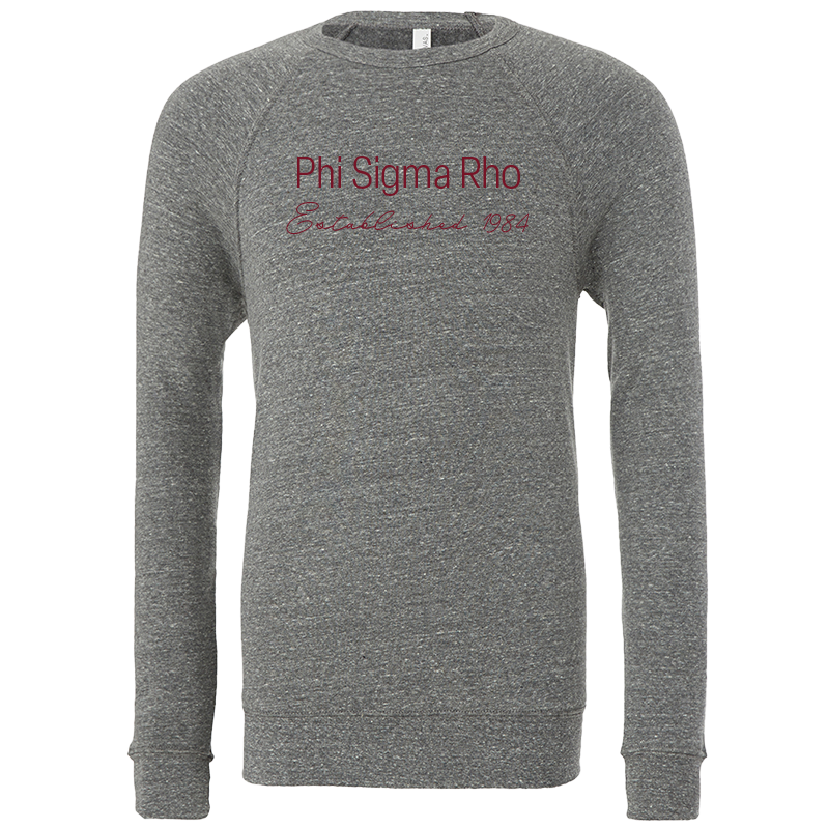 Phi Sigma Rho Embroidered Printed Name Crewneck Sweatshirts