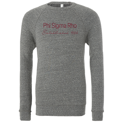 Phi Sigma Rho Embroidered Printed Name Crewneck Sweatshirts