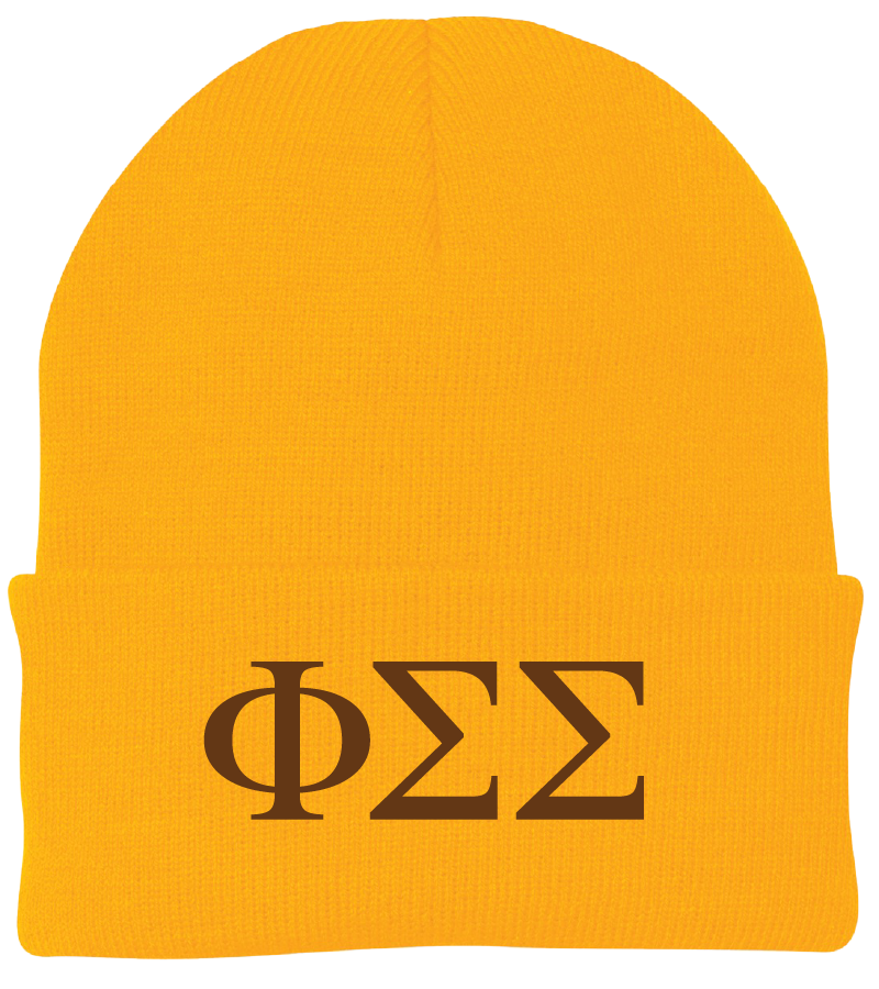 Phi Sigma Sigma Lettered Beanies