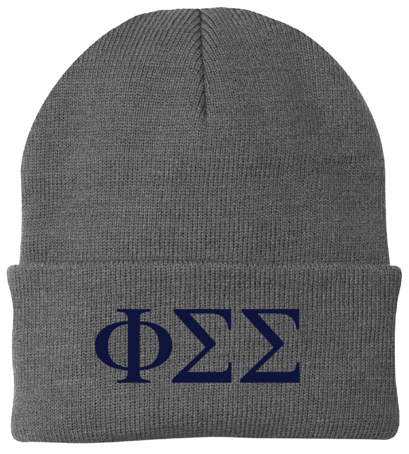 Phi Sigma Sigma Lettered Beanies