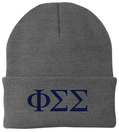 Phi Sigma Sigma Lettered Beanies