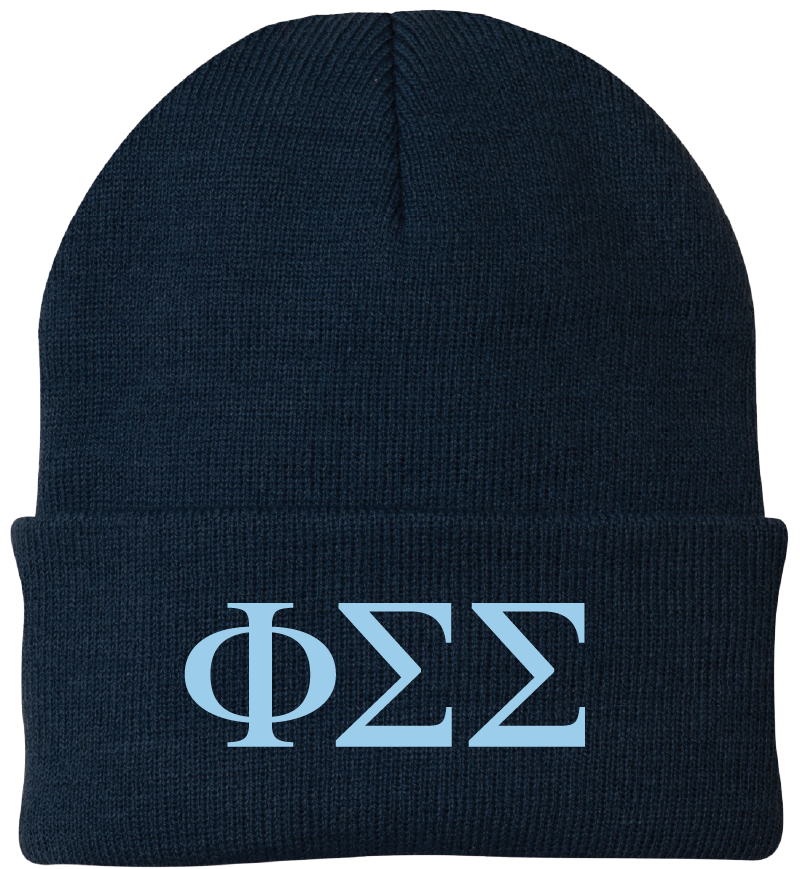 Phi Sigma Sigma Lettered Beanies