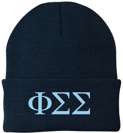 Phi Sigma Sigma Lettered Beanies