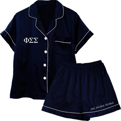 Phi Sigma Sigma Embroidered Ladies' Pajama Sets