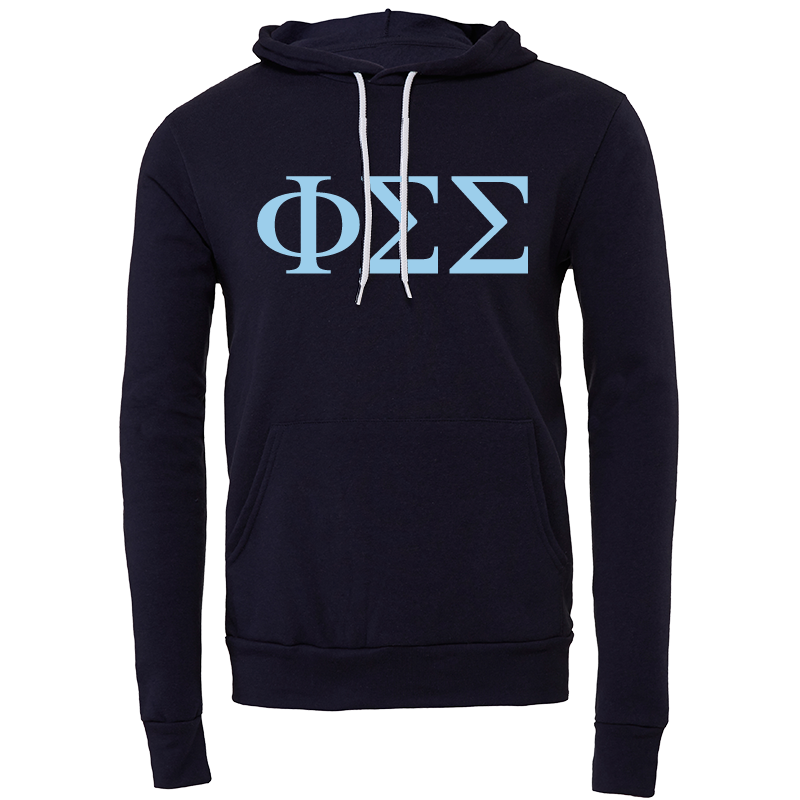 Phi Sigma Sigma Lettered Hooded Sweatshirts