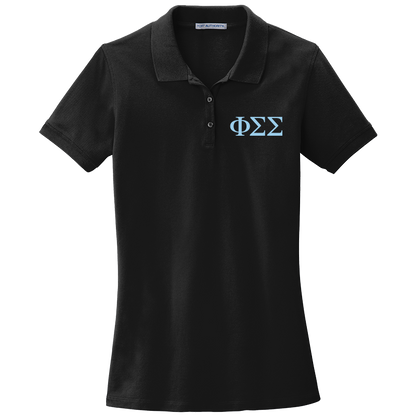 Phi Sigma Sigma Ladies' Embroidered Polo Shirt