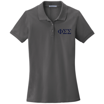 Phi Sigma Sigma Ladies' Embroidered Polo Shirt