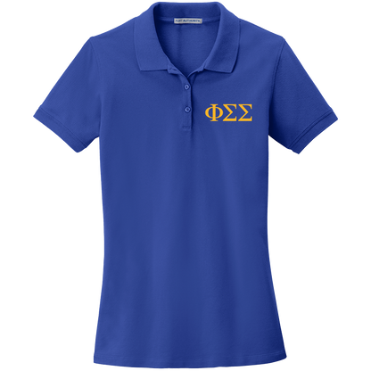 Phi Sigma Sigma Ladies' Embroidered Polo Shirt