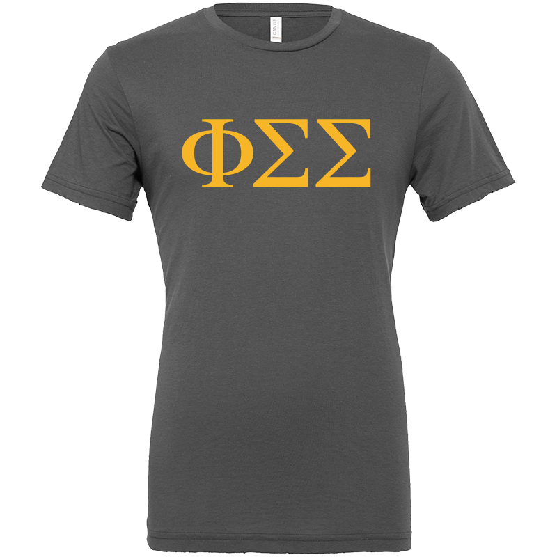 Phi Sigma Sigma Lettered Short Sleeve T-Shirts