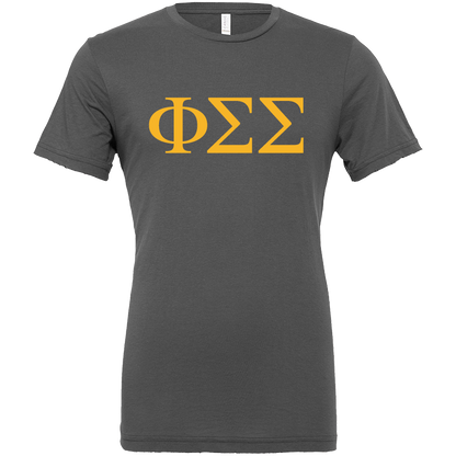 Phi Sigma Sigma Lettered Short Sleeve T-Shirts