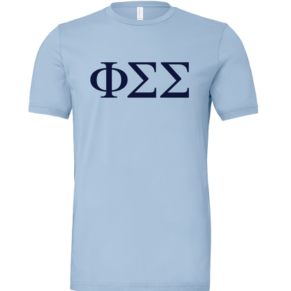 Phi Sigma Sigma Lettered Short Sleeve T-Shirts