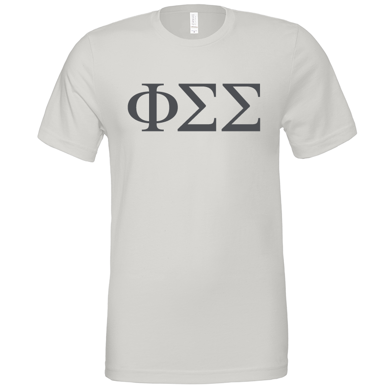 Phi Sigma Sigma Lettered Short Sleeve T-Shirts