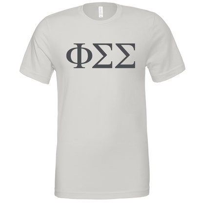 Phi Sigma Sigma Lettered Short Sleeve T-Shirts