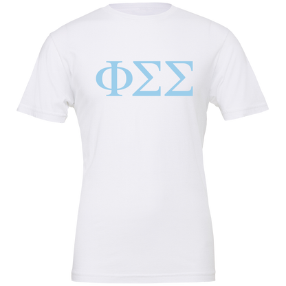 Phi Sigma Sigma Lettered Short Sleeve T-Shirts