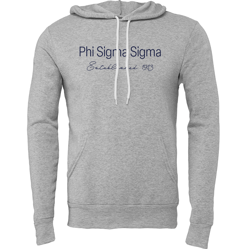 Phi Sigma Sigma Embroidered Printed Name Hooded Sweatshirts