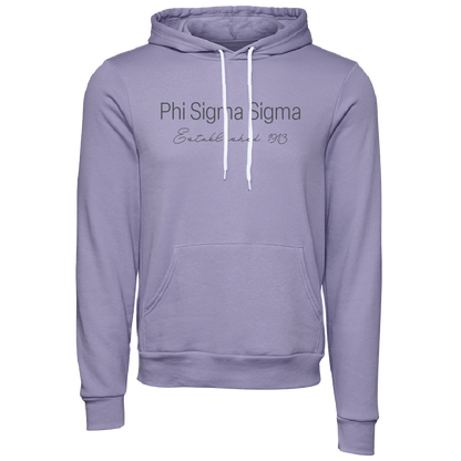 Phi Sigma Sigma Embroidered Printed Name Hooded Sweatshirts