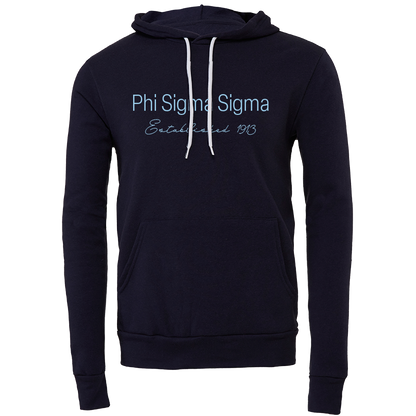 Phi Sigma Sigma Embroidered Printed Name Hooded Sweatshirts