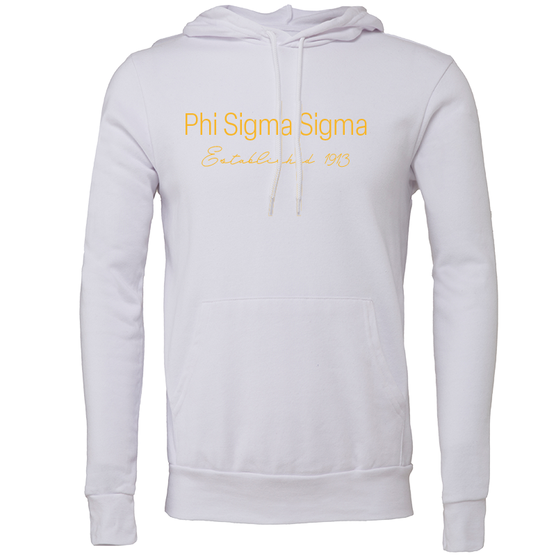 Phi Sigma Sigma Embroidered Printed Name Hooded Sweatshirts