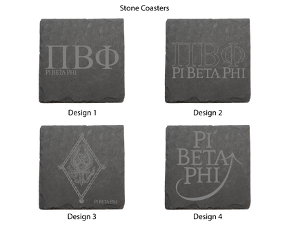Pi Beta Phi Stone Coasters - 4-Pack