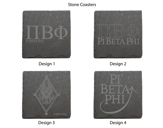 Pi Beta Phi Stone Coasters - 4-Pack