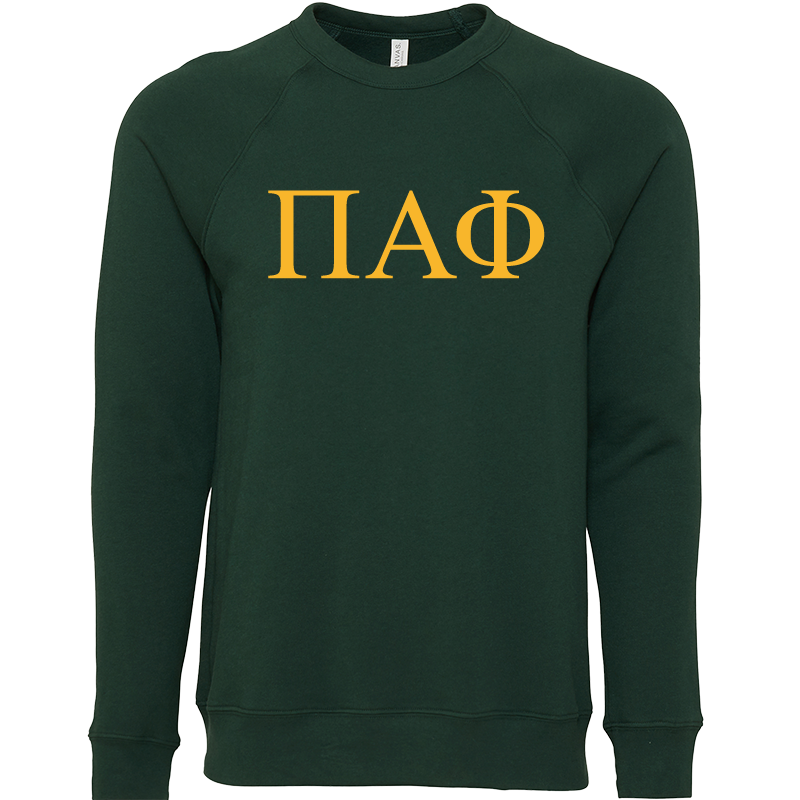 Pi Alpha Phi Lettered Crewneck Sweatshirts