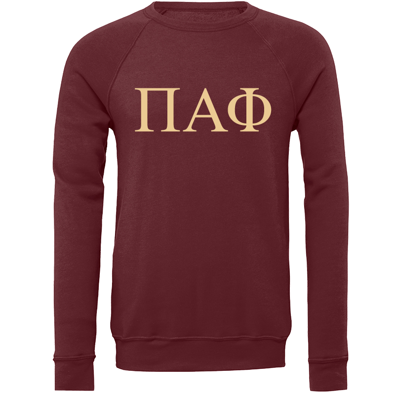 Pi Alpha Phi Lettered Crewneck Sweatshirts