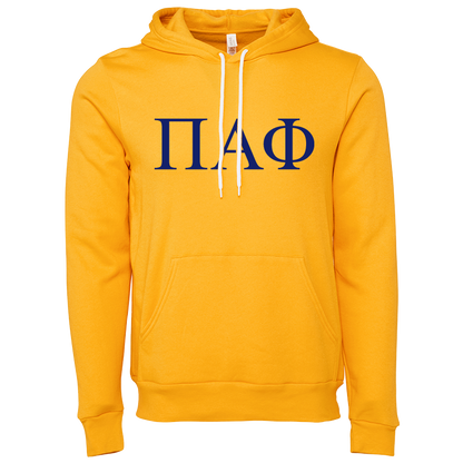 Pi Alpha Phi Lettered Hooded Sweatshirts