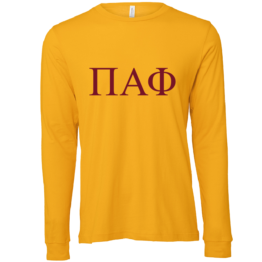 Pi Alpha Phi Lettered Long Sleeve T-Shirts