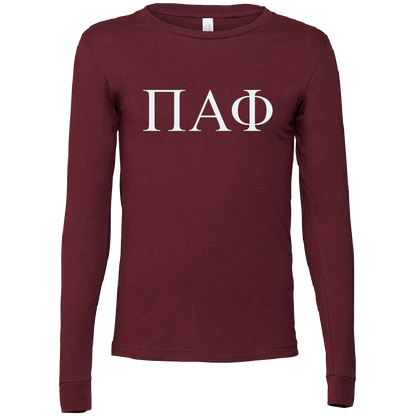 Pi Alpha Phi Lettered Long Sleeve T-Shirts