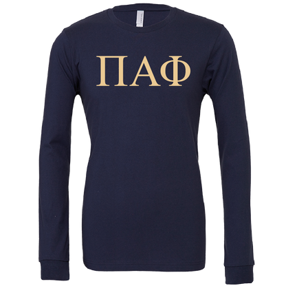 Pi Alpha Phi Lettered Long Sleeve T-Shirts