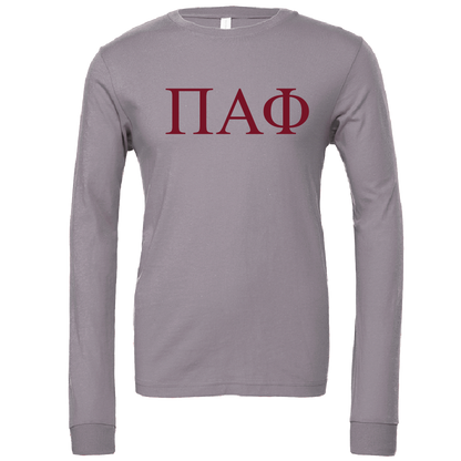 Pi Alpha Phi Lettered Long Sleeve T-Shirts