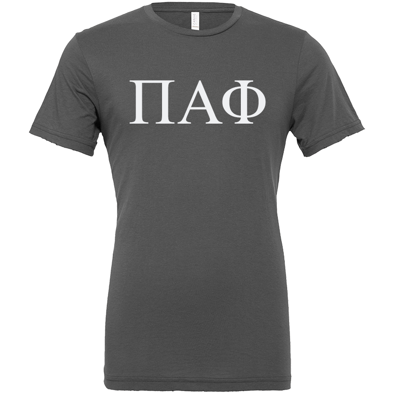 Pi Alpha Phi Lettered Short Sleeve T-Shirts