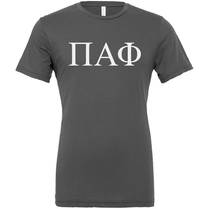 Pi Alpha Phi Lettered Short Sleeve T-Shirts