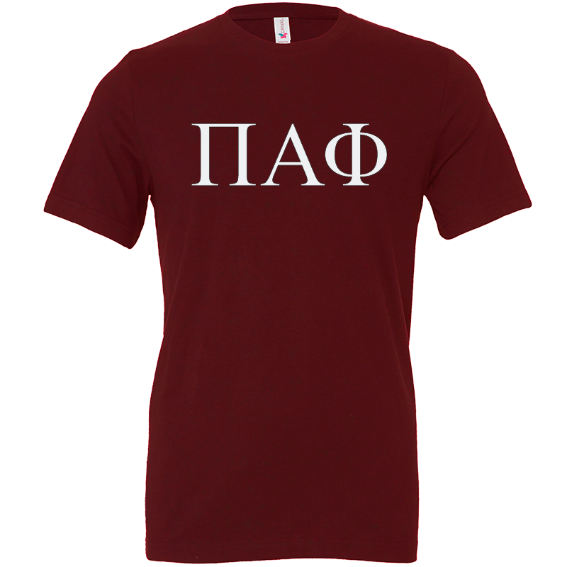 Pi Alpha Phi Lettered Short Sleeve T-Shirts