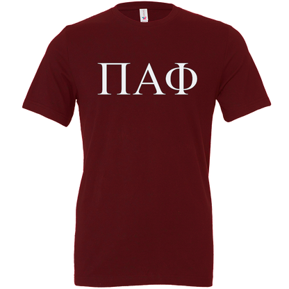 Pi Alpha Phi Lettered Short Sleeve T-Shirts