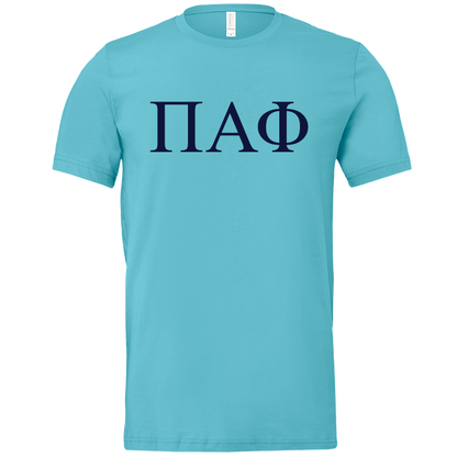 Pi Alpha Phi Lettered Short Sleeve T-Shirts