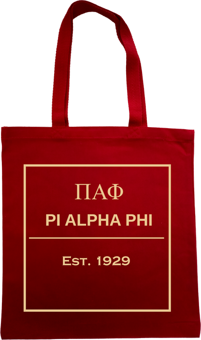 Pi Alpha Phi Tote Bags