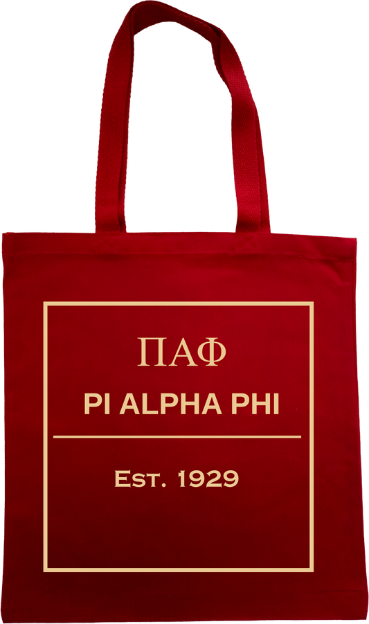 Pi Alpha Phi Tote Bags