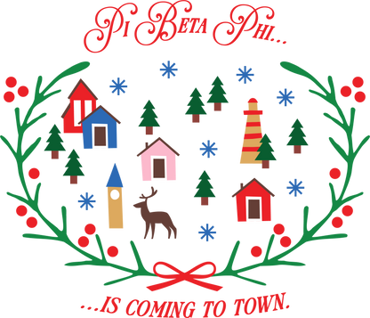 Pi Beta Phi Christmas Village Crewneck