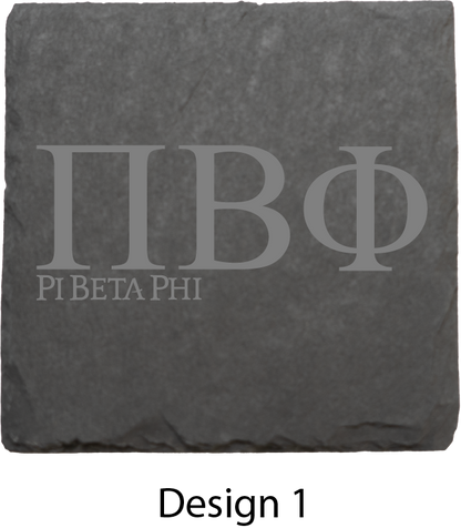 Pi Beta Phi Stone Coasters - 4-Pack