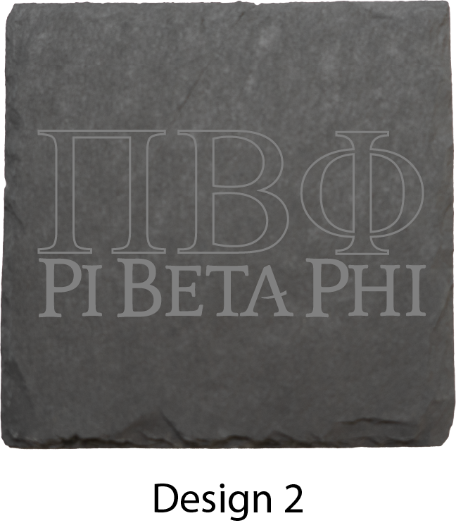 Pi Beta Phi Stone Coasters - 4-Pack