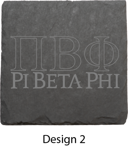 Pi Beta Phi Stone Coasters - 4-Pack