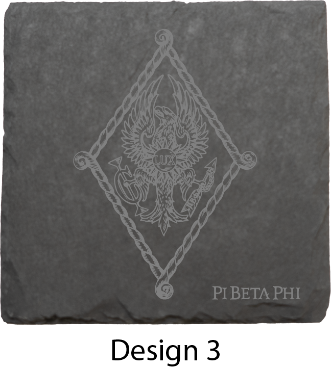 Pi Beta Phi Stone Coasters - 4-Pack
