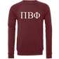 Pi Beta Phi Lettered Crewneck Sweatshirts