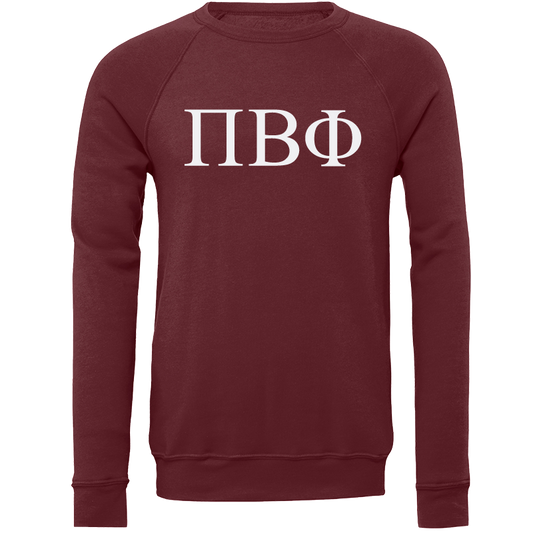 Pi Beta Phi Embroidered Lettered Crewneck Sweatshirts
